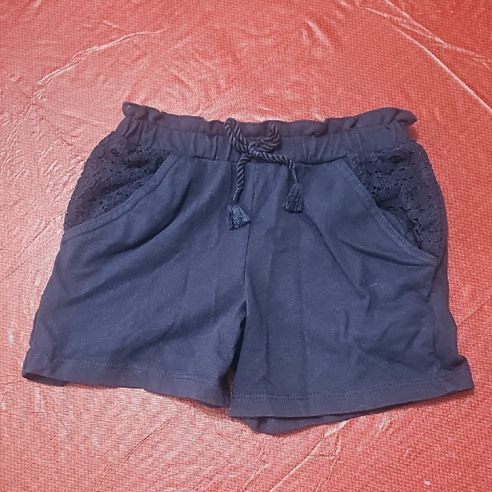 Women's Navy Lace Pocket Shorts